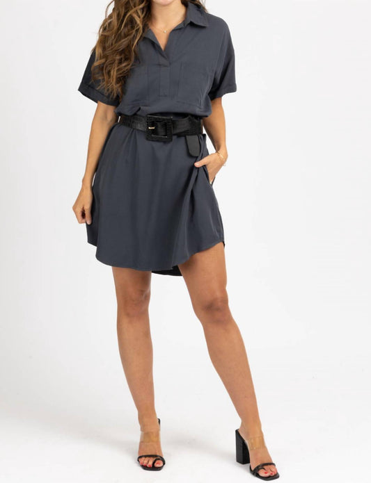 COLLARED SHIRT DRESS