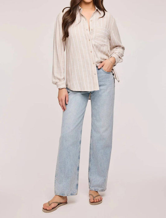 Gentle Fawn - Women's Linen Stripe Top