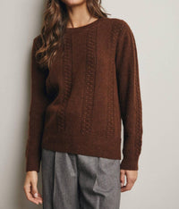 Forte - Textured Cable Stitch Pullover Sweater