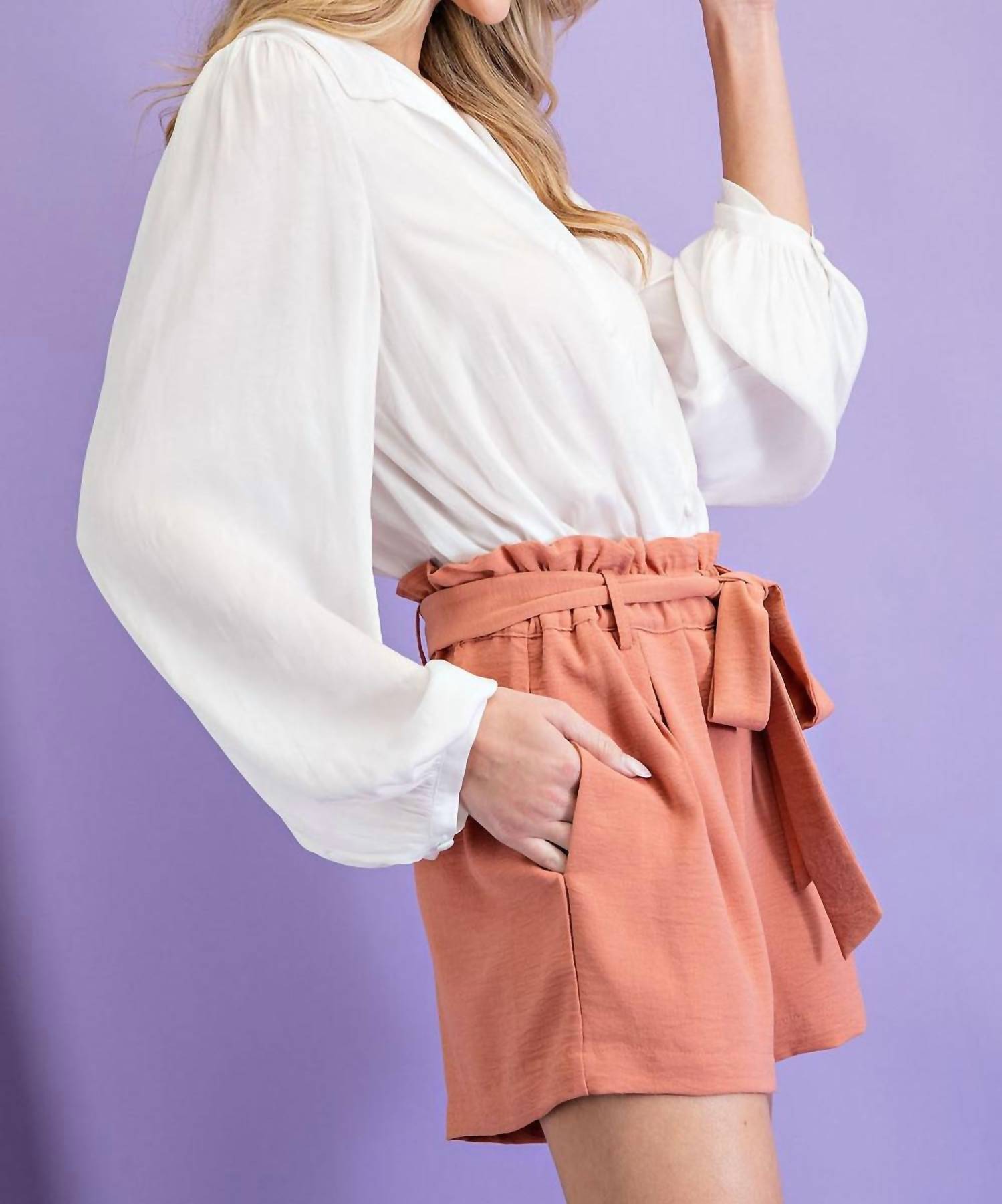 Ee:Some - Tie Waist Shorts