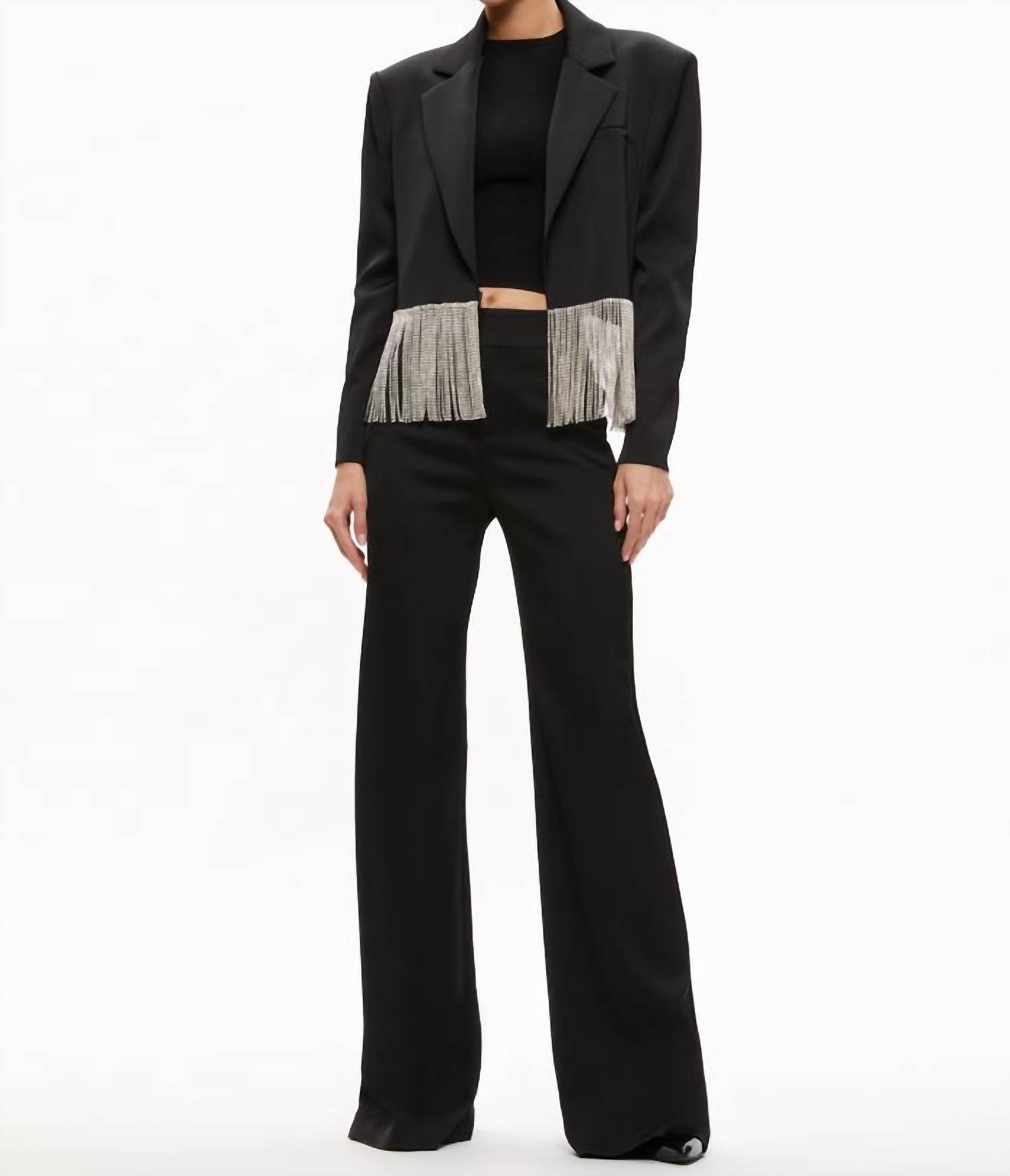 Alice + Olivia - Shan Crystal Fringe Blazer