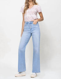 Vervet By Flying Monkey - Olivia Comfort Stretch Button Up Wide Leg Jeans