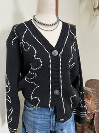 Lucky & Blessed - Boot Stitch Saddle Knit Cardigan