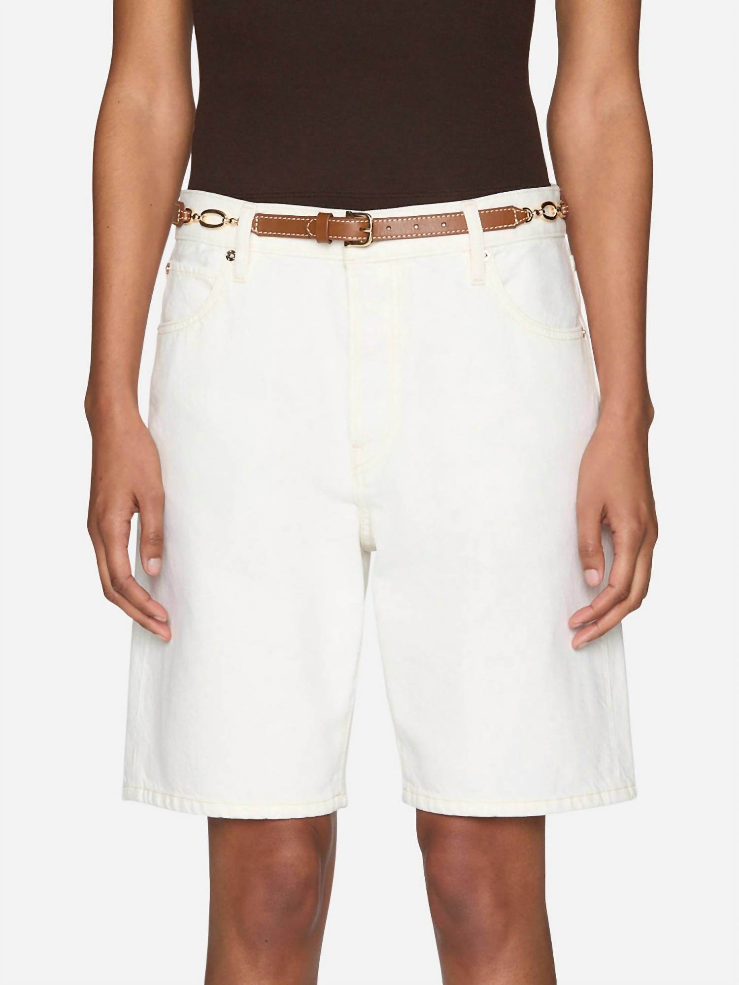 FRAME The Leisure Short in natural clean - women's shorts