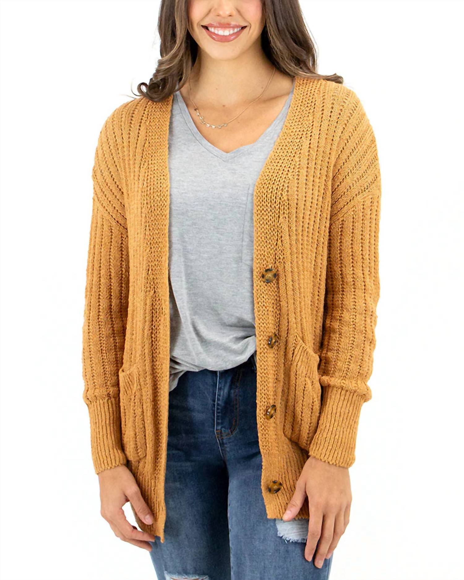 Grace And Lace - Slouchy Knit Cardigan