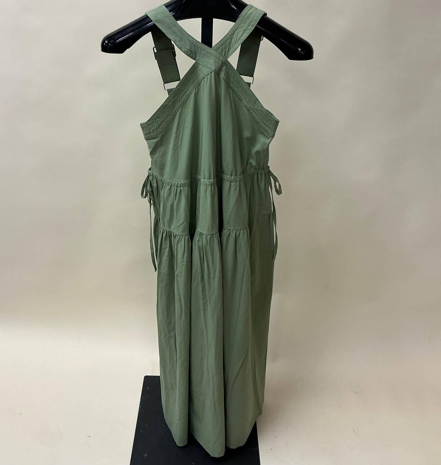 Madewell - Halter Tiered Cotton Poplin Midi Dress