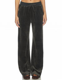 bobi Wide Leg Drawstring Pant in black - women's pants
