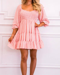 Mable - Say So Gingham Babydoll Dress