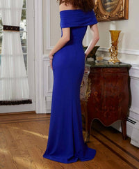Mgny - Front Slit Strapless Dress