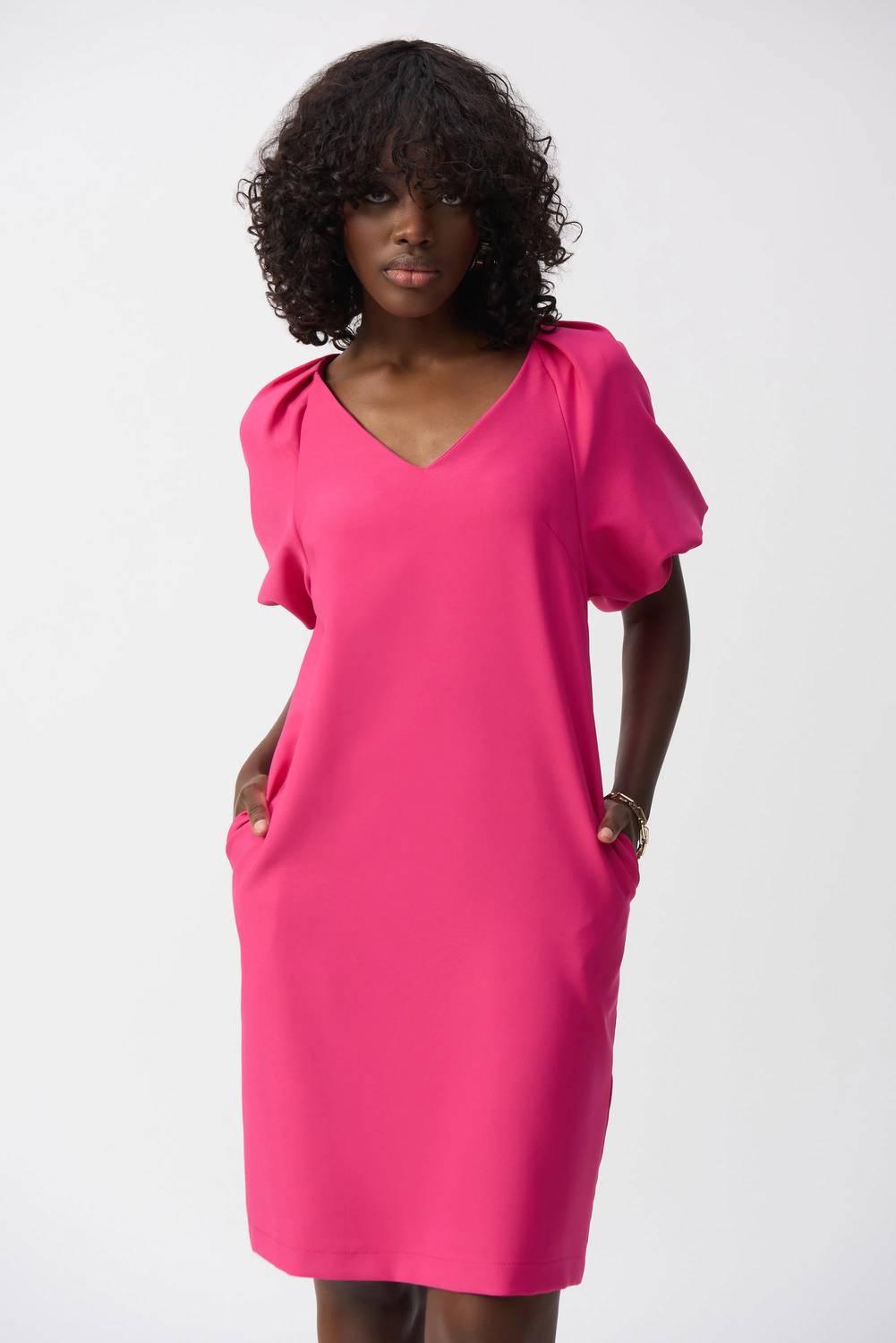 Joseph Ribkoff - Lux Twill Puff Sleeve Dress