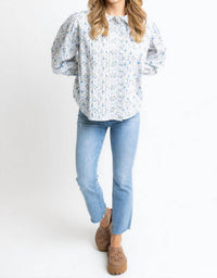 Karlie - Ruffle Collar Pleated Top
