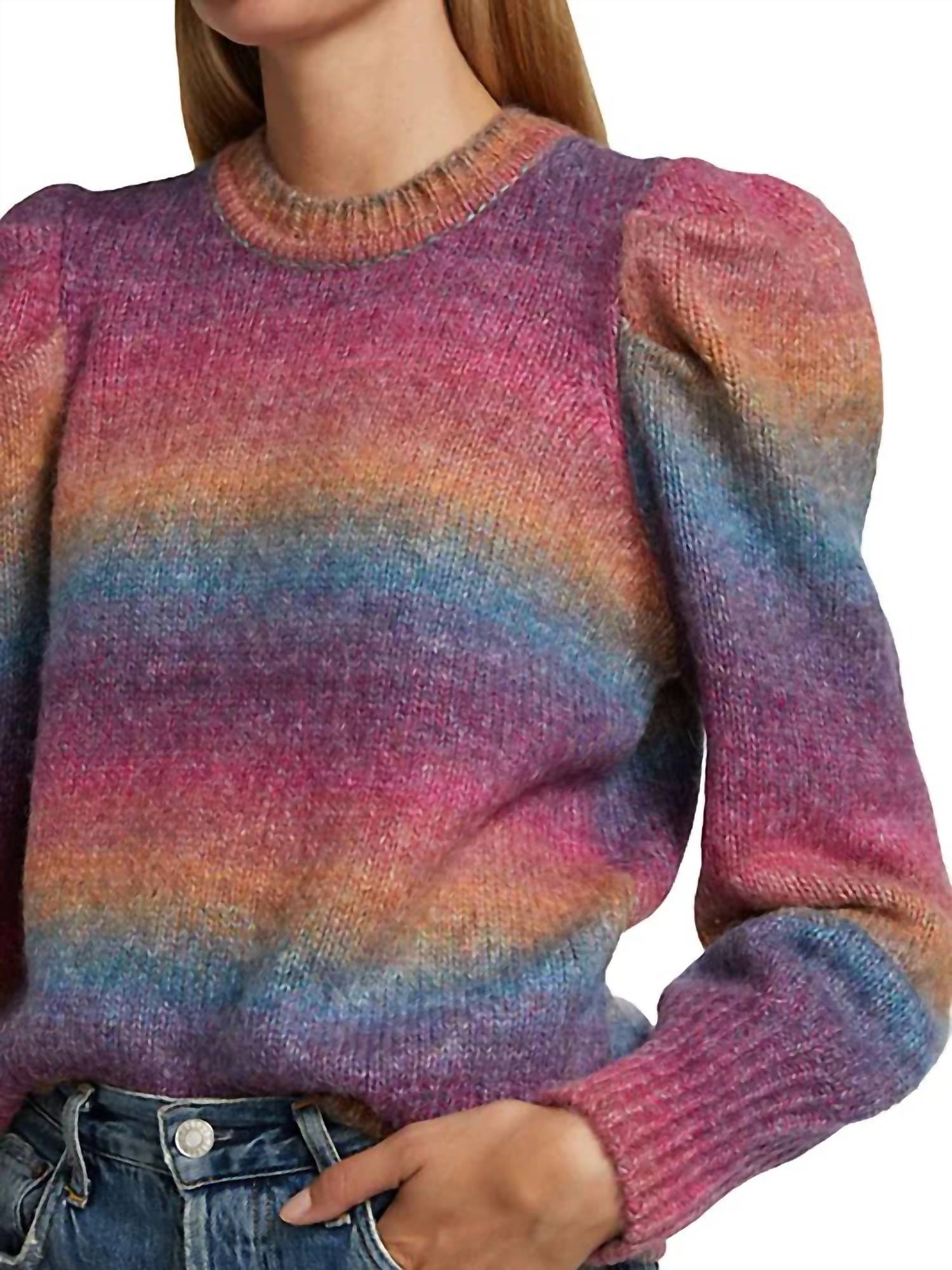Design History - Rainbow Puffed Sleeve Sweater