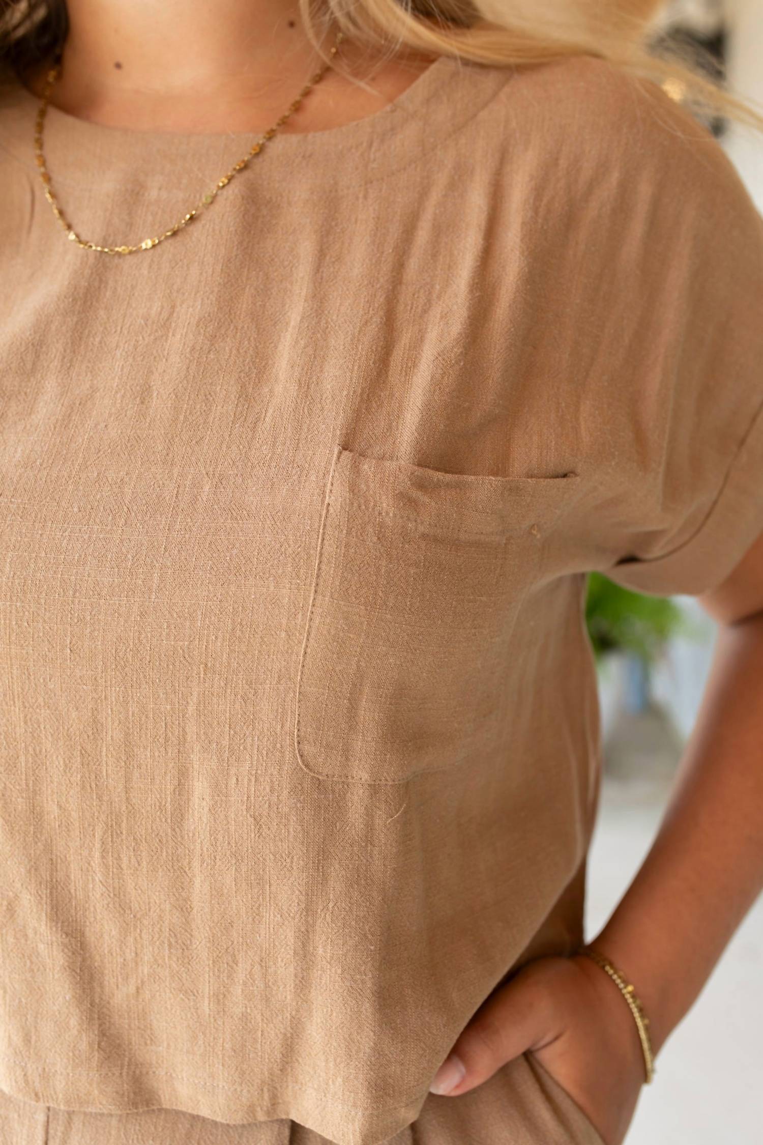 Blu Pepper Sand And Dune Sunset Stroll Top And Pants Set in brown - women's sleepwear - alternate view