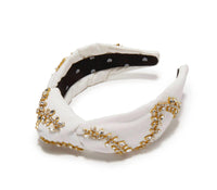 LELE SADOUGHI Knotted Holiday Lights Crystal Headband in ivory - women's accessory - detail view