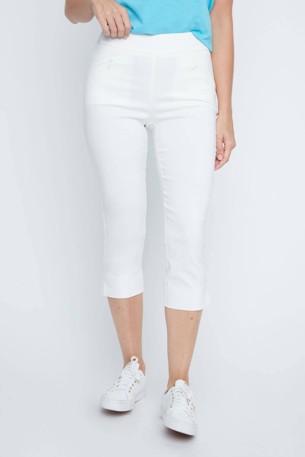 Renuar Coastal Breeze Capri Pants in white - women's pants