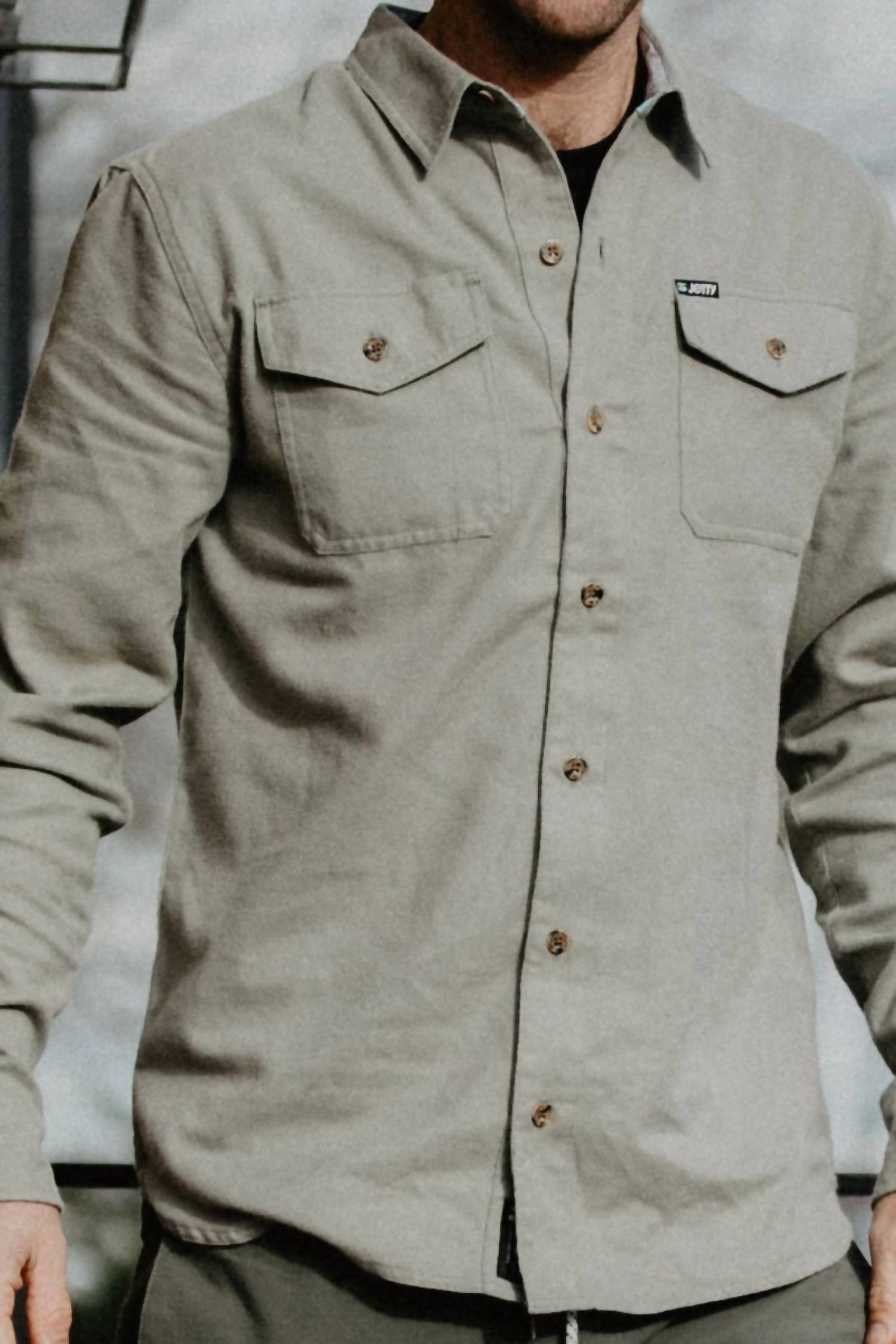 Jetty - Men's Essex Twill Long Sleeve Woven Shirt