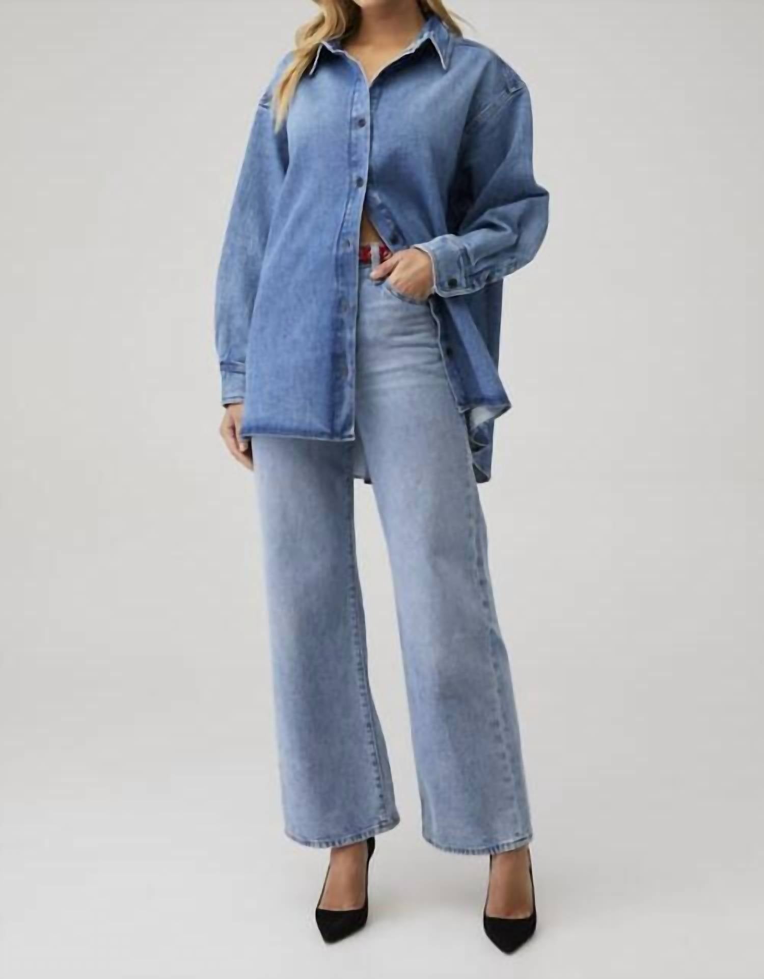 Good American - Denim Oversized Shirt