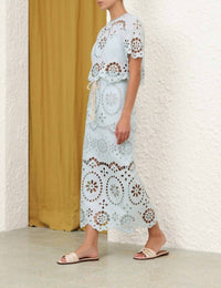 Zimmermann - Awaken Embroidered Bodice Top