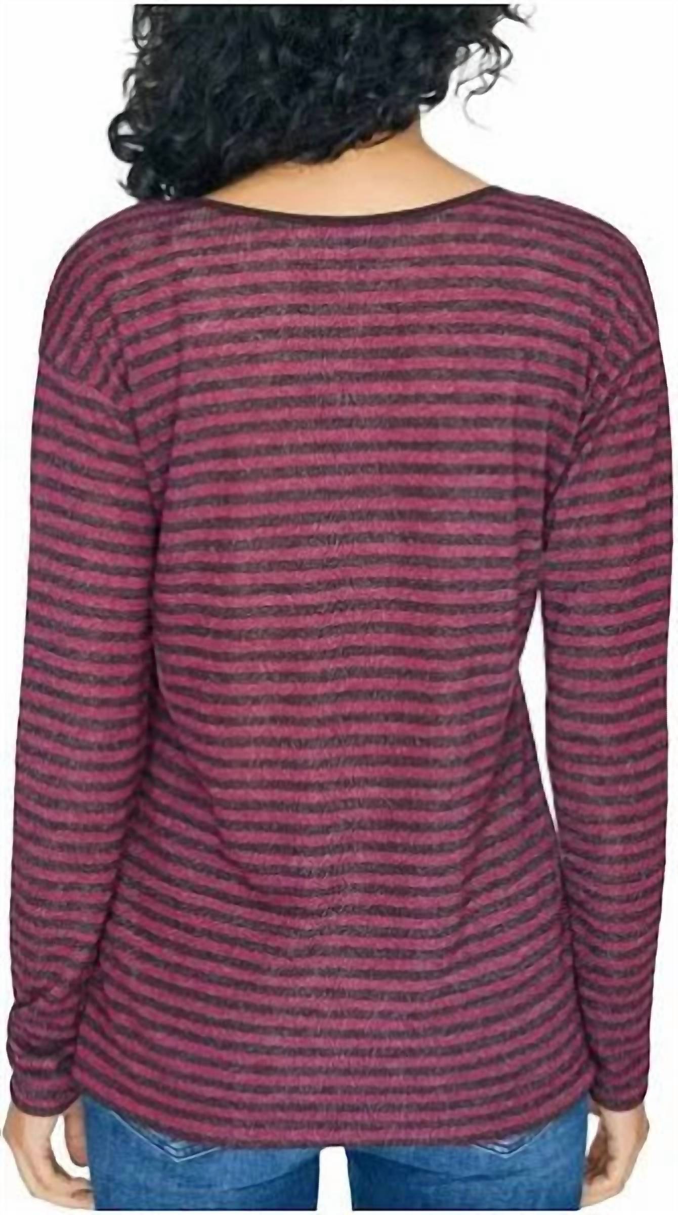 Sanctuary - Women's Elina Striped V Neck Casual Top