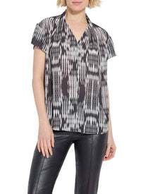 Lysse - KATYA FOLDED NECK SHORT SLEEVE TOP