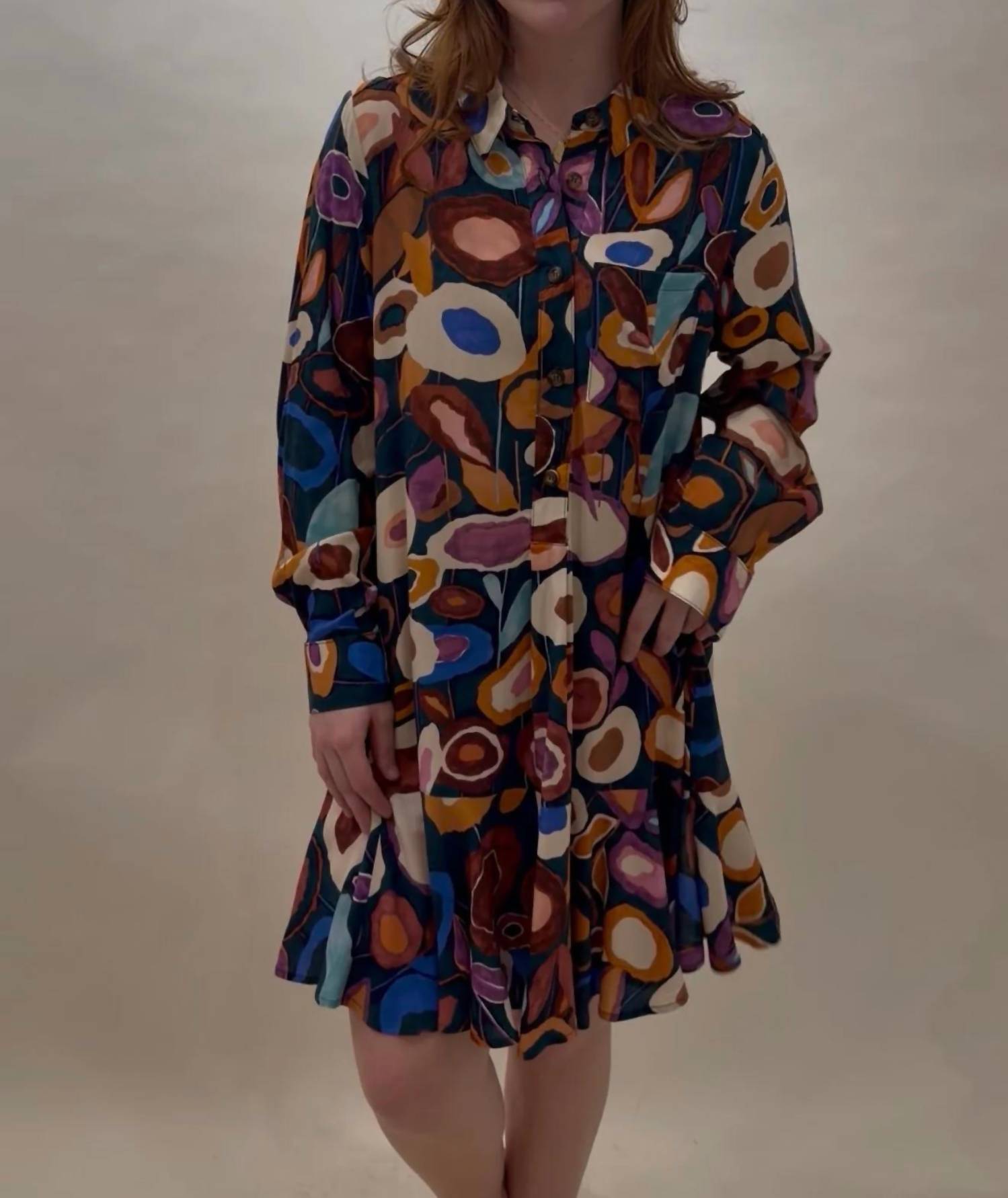 Ivy Jane - Abstract Print Shirtdress