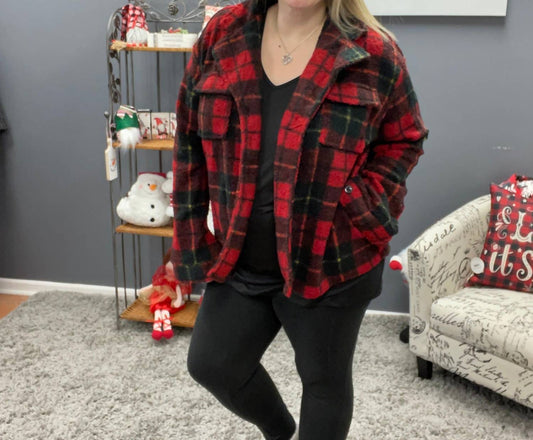 Blakeley - Plaid Sherpa Jacket