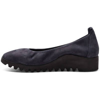 Aetrex Women's Brianna Ballet Flat in navy - women's flats - detail view
