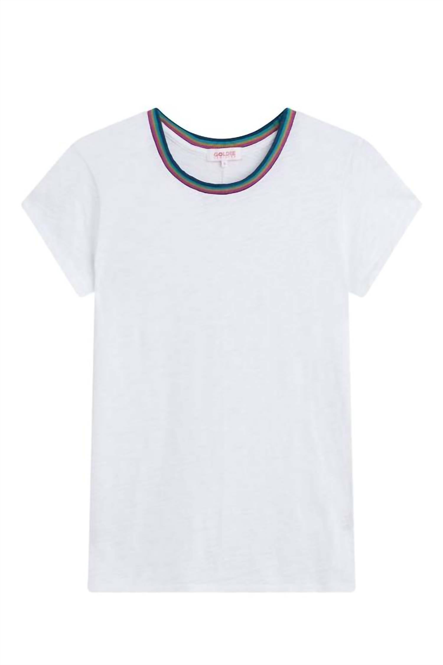 Goldie - Summer Rainbow Ringer Tee