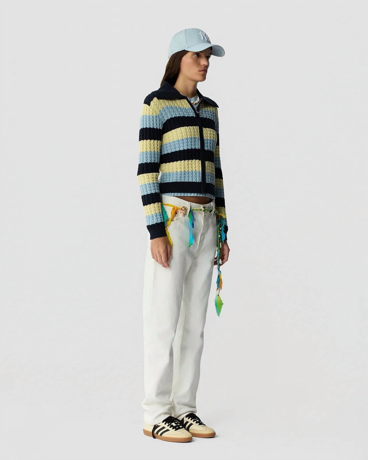 Guest In Residence - Kirby Striped Cable-knit Jacket