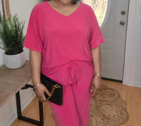 Dear Scarlett - V-neckline Tunic Top And Pant Travel Set