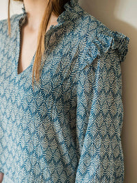 Osamore - Ruffled Shoulder Blouse