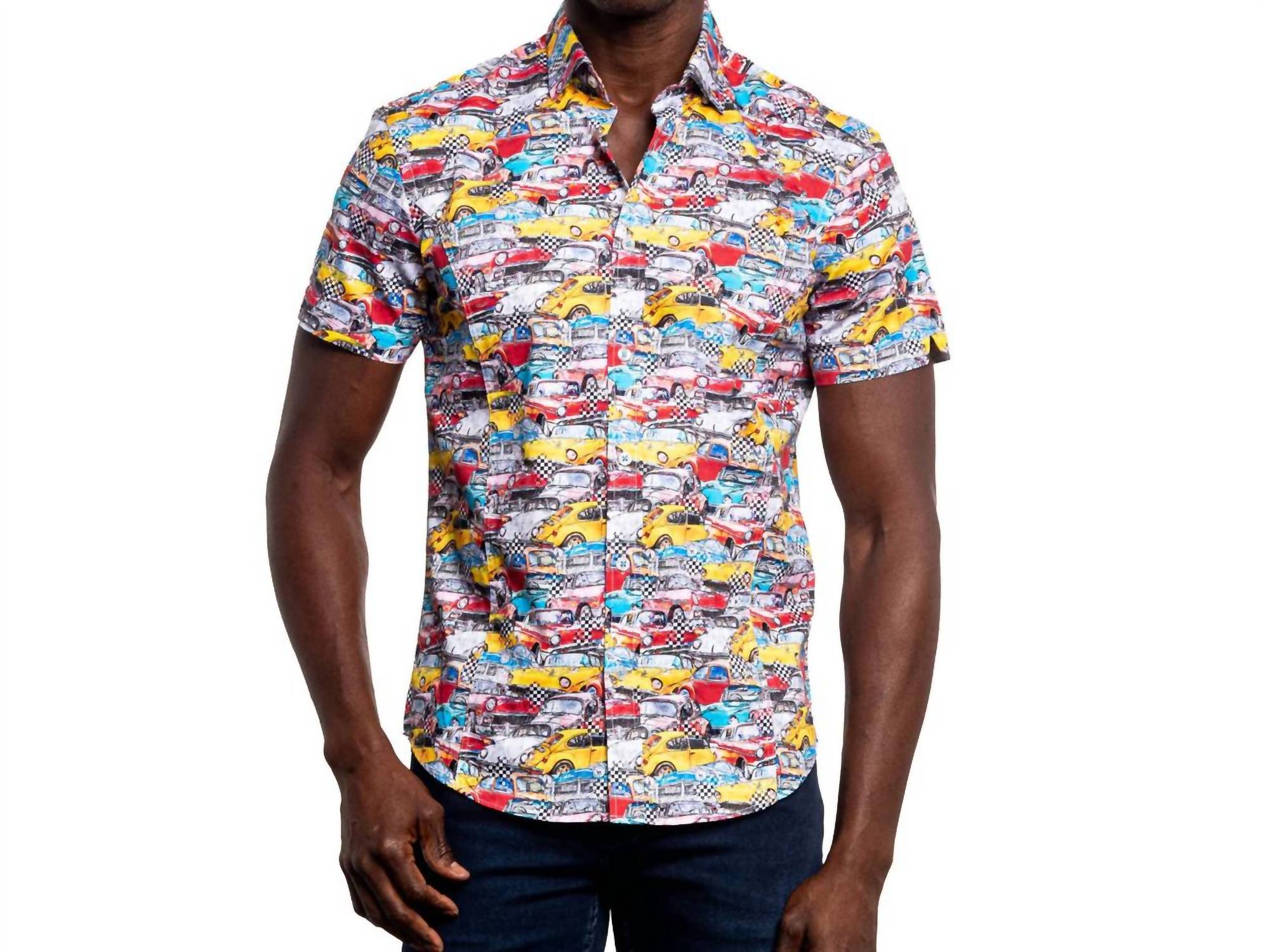 Eight X - Drive My Car Short Sleeve Button Down Shirt