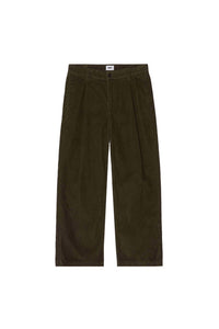 Obey Clothing Men's Dean Faded Wash Cord Pants in black olive - men's pants