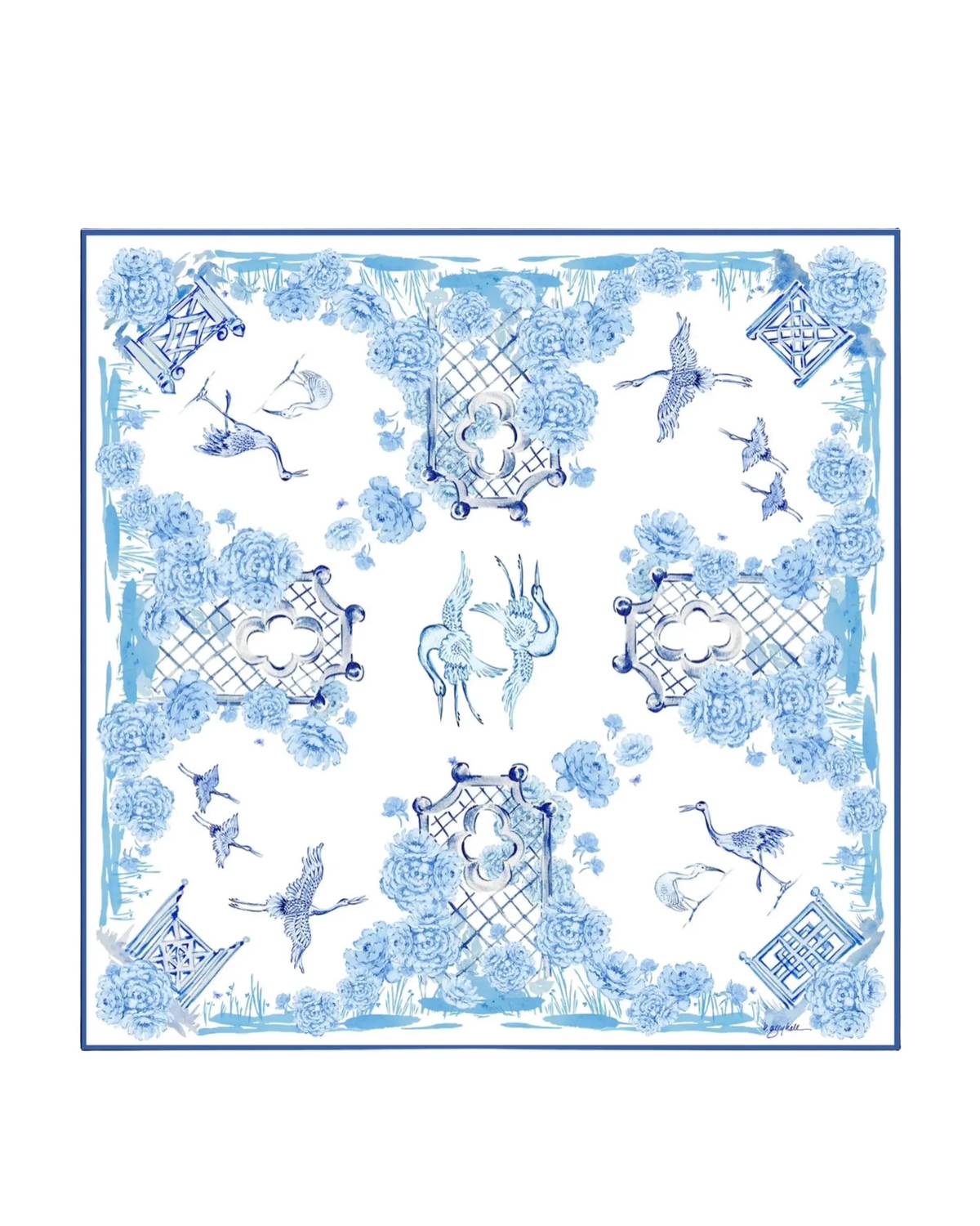 Grey Hall Design - Women's Crane Lagoon Scarf