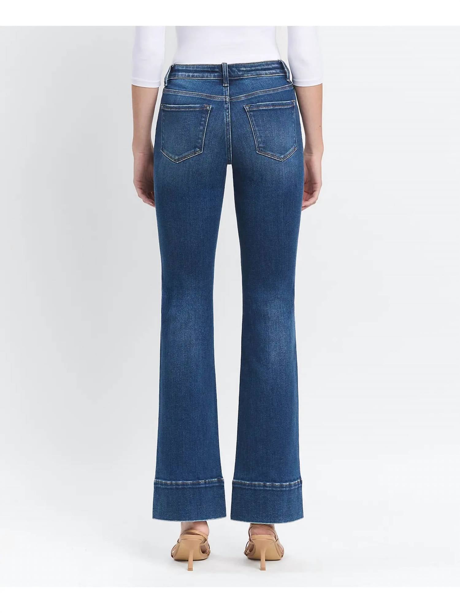 JUST BLACK DENIM High Rise Trouser Bootcut Jeans in blue - women's jeans - view 7