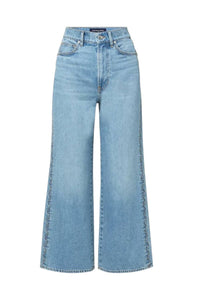 Veronica Beard - Taylor Scalloped Cropped Wide Leg Jean