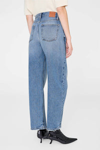 ANINE BING Fritz Barrel Jean in baltic blue - women's jeans - alternate view