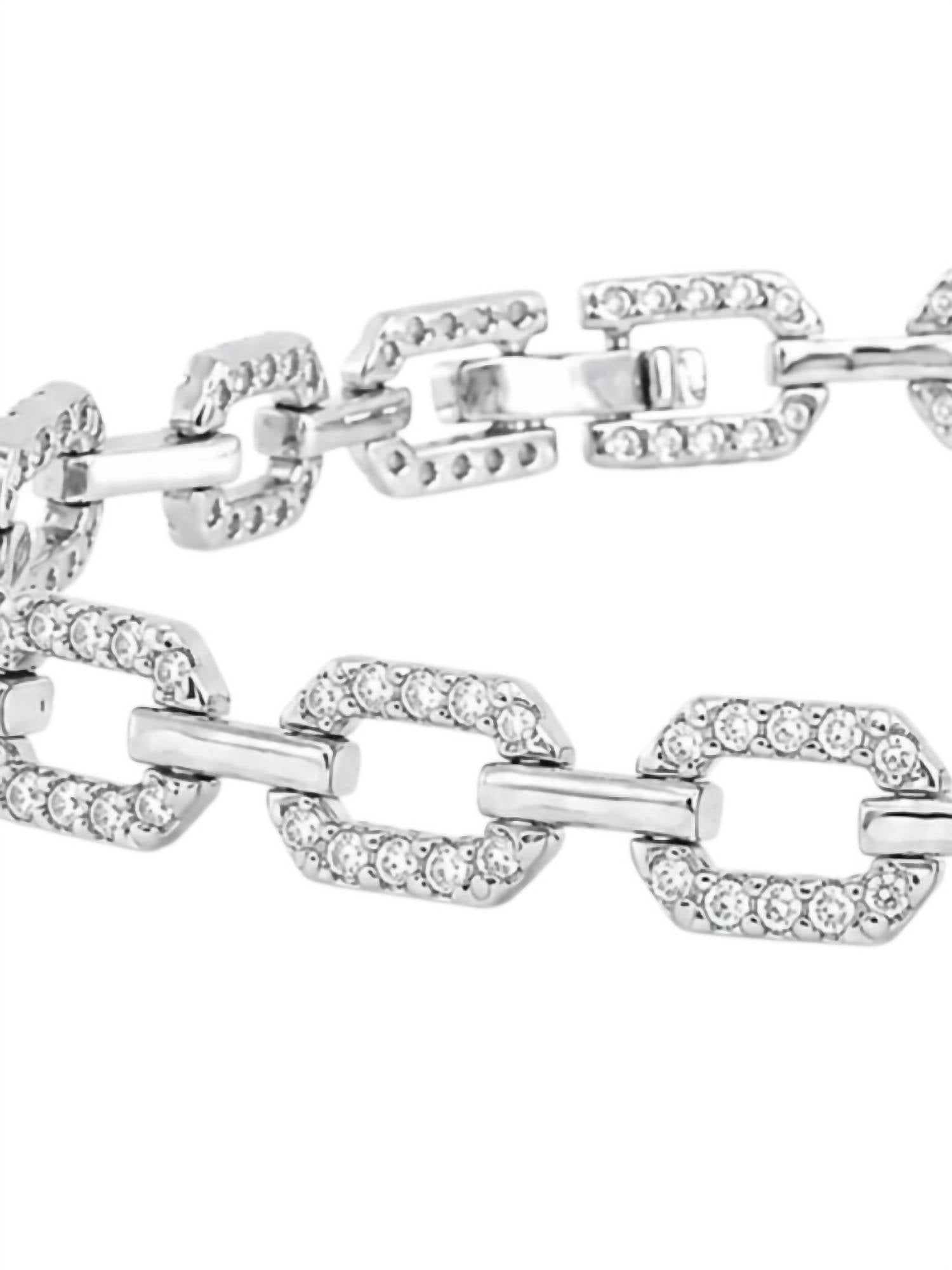 Allyanna Gifts - Women's Moissanite Pave Oval Link Bracelet