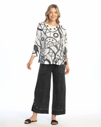 Jess & Jane - Windmill Design Mesh Tunic Top