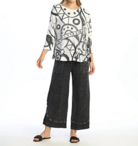 Jess & Jane - Windmill Design Mesh Tunic Top