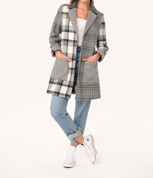 Lovestitch - Darby Patchwork Plaid Coat