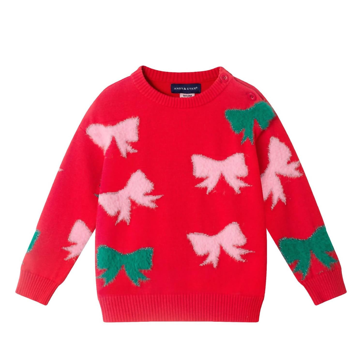 Andy & Evan Infant 3 Piece Sweater Set in red - item - view 4