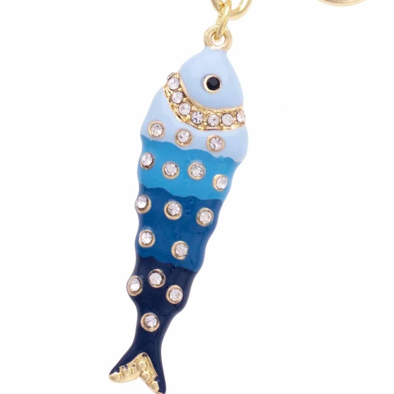 Canvas Style - Women's Pavé Crystal Sardine Bag Charm