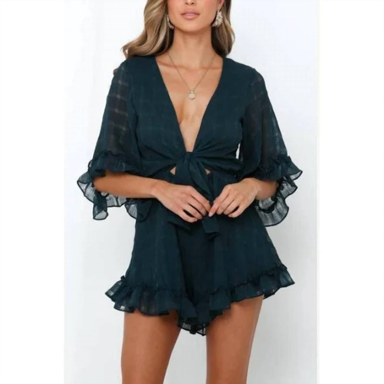 Saints + Secrets - Mykonos Ruffle Romper