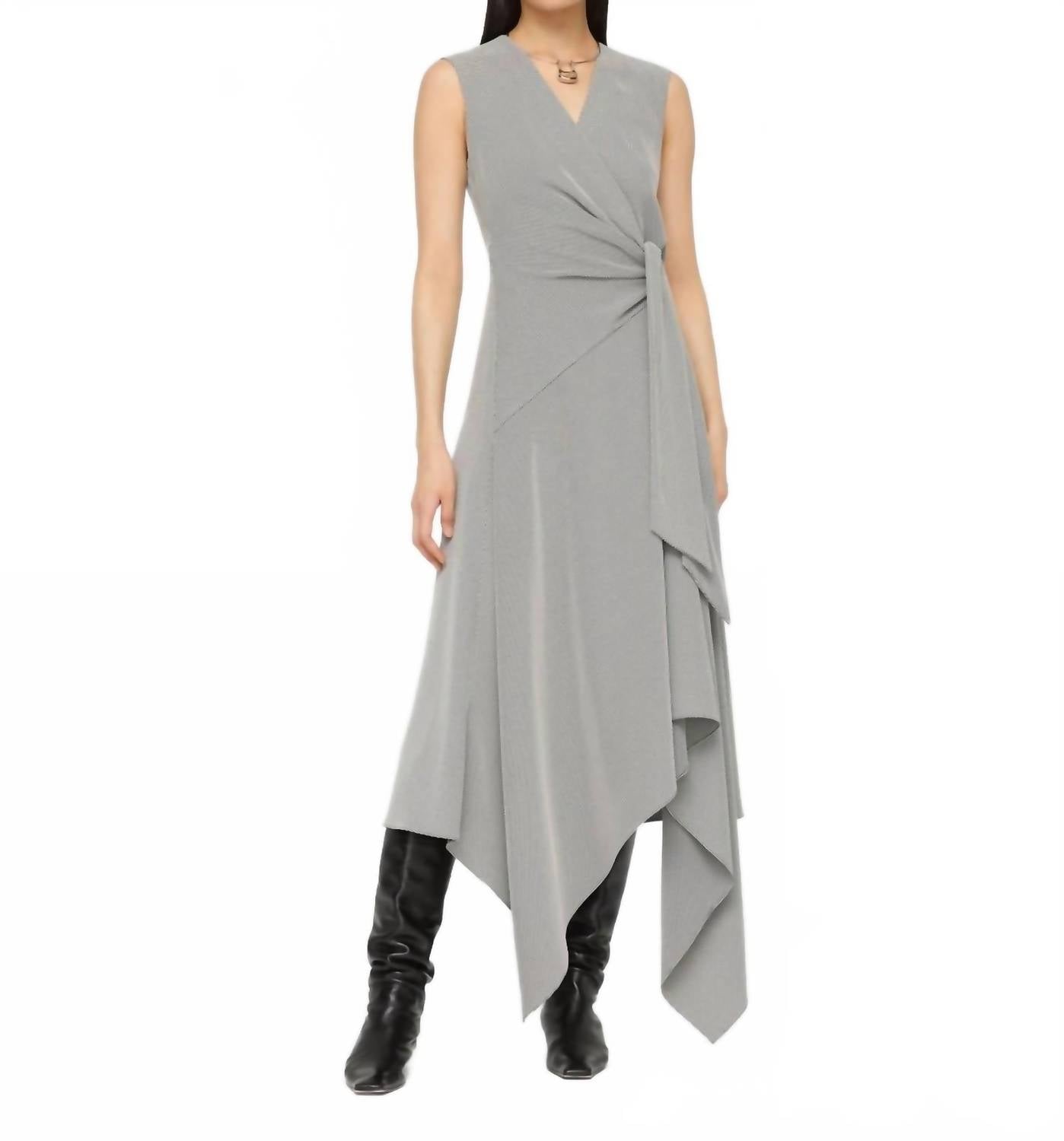 Lafayette 148 - Fluid Houndstooth Jacquard Midi Dress