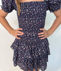 Katie J NYC Girls Marlee Top in midnight ditsy - kids' t-shirt - view 4