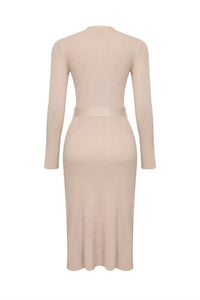 Rivir - Women's Collarline Knit Midi Dress