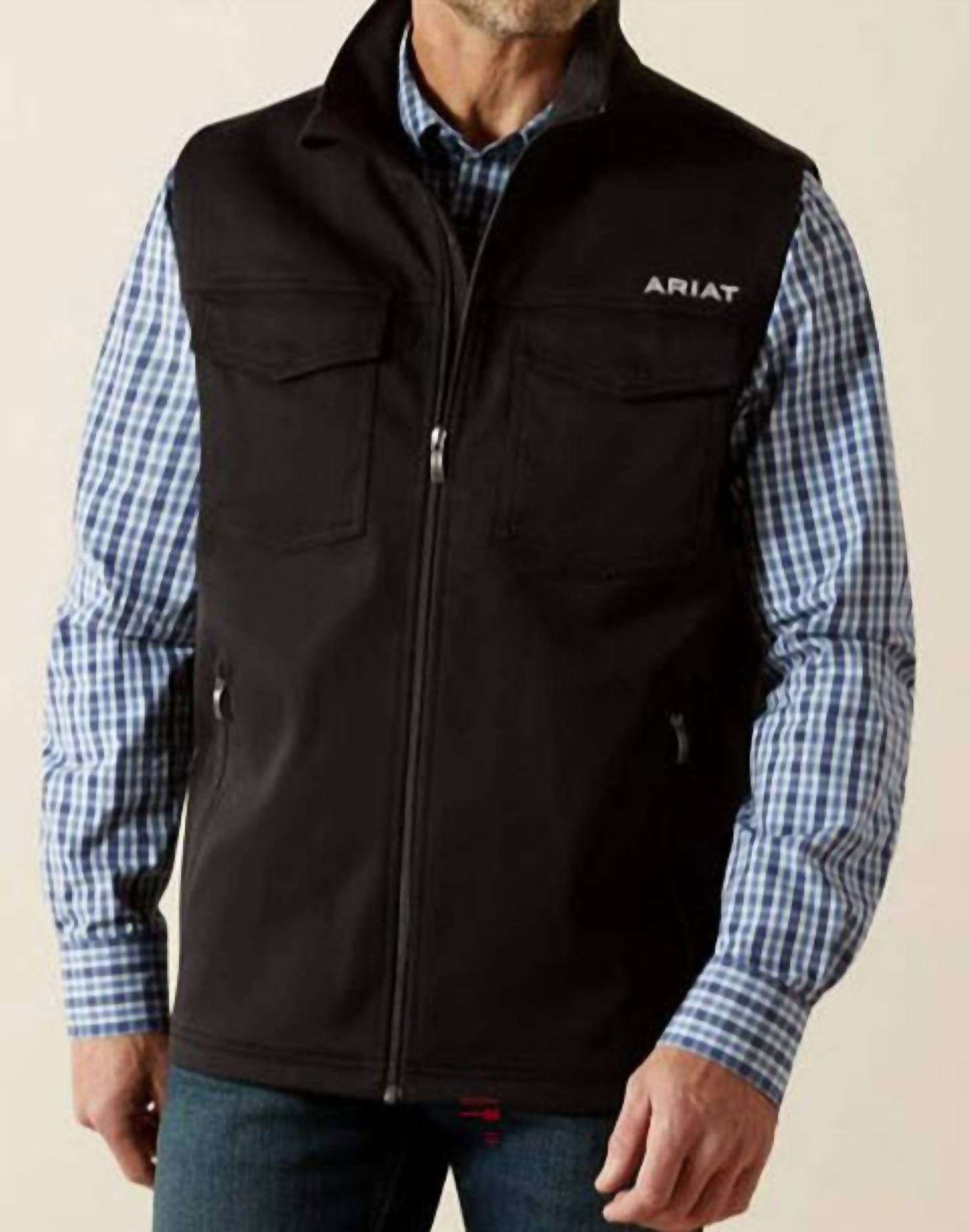 ARIAT Men's Sentinel Softshell Vest in phantom - men's jacket