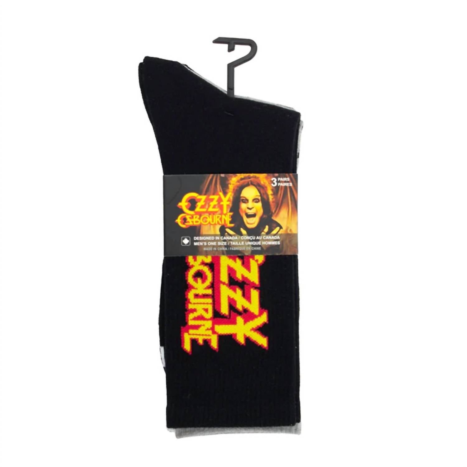 Perri’S Socks - Unisex - 3 Pairs Ozzy Assorted Crew Socks