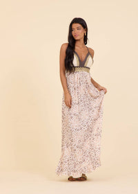 Vintage Havana - Leopard Crochet Maxi Dress